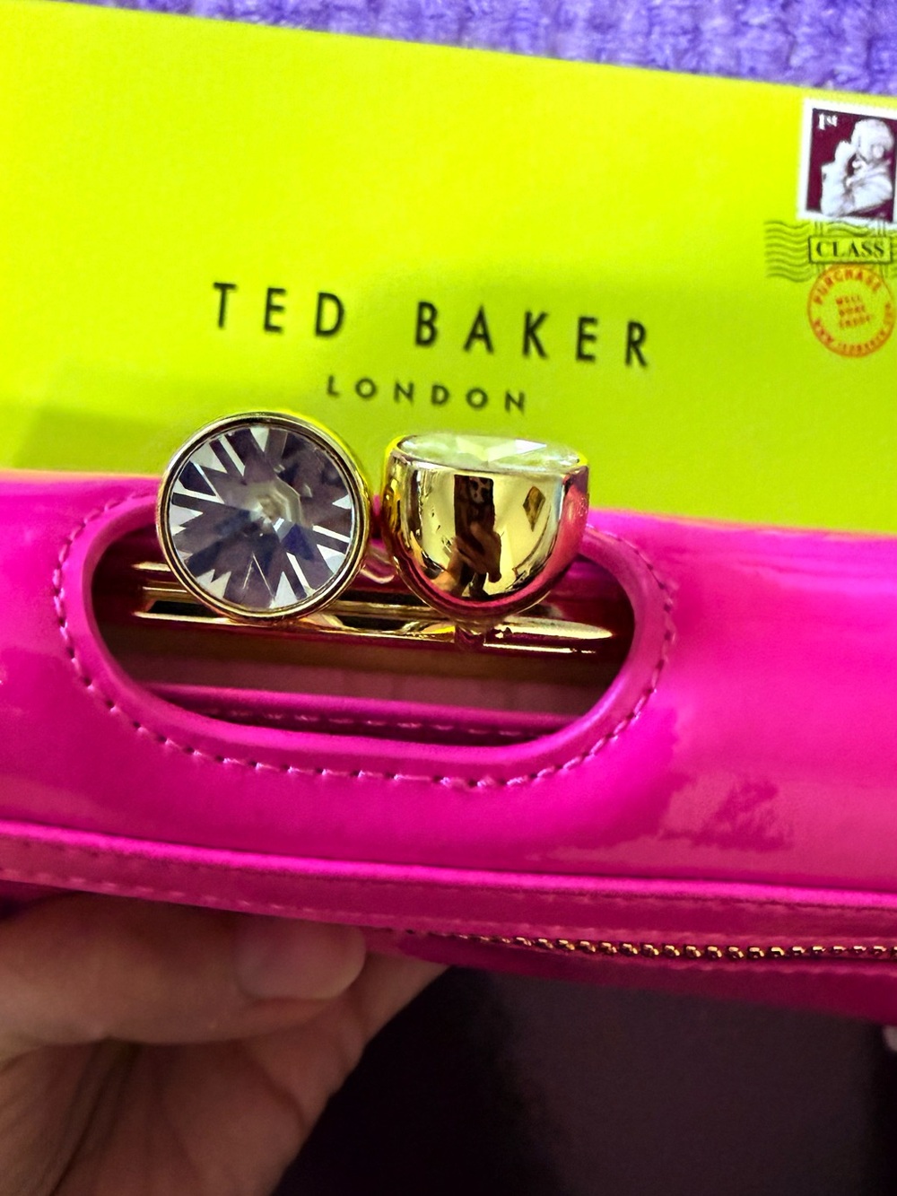 NWT IN BOX The Ted Baker Elador Crinkle Patent Bobble Matinee - Picture 16 of 16